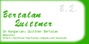 bertalan quittner business card